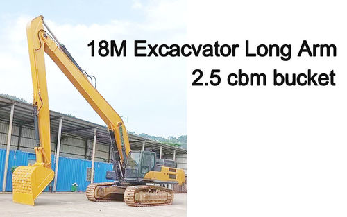 กรณี บริษัท ล่าสุดเกี่ยวกับ 18M Excavator Long Arm พร้อมถังลด 2.5 cbm