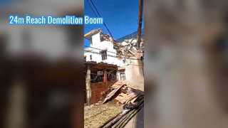 บูมรื้อถอนรถขุดแขนเข้าถึงสูงและบูมยาว 23-24 ม. สำหรับขายร้อน SK350