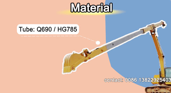 การขุดพื้นฐาน excavator ถัง Telescopic แอร์มสองส่วนสําหรับ 20 ตัน 30 ตัน 55 ตัน