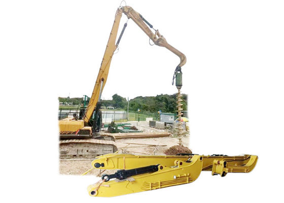 16m 18m 19m Excavator Piling Boom And Arm Pile Driver Attachment ความแข็งแรงสูง
