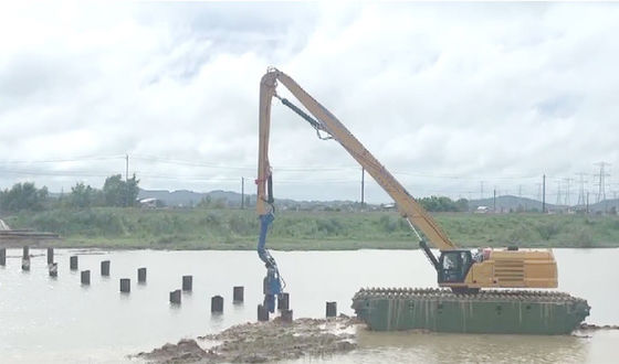 การก่อสร้าง ไฮดรอลิก Piling Boom Arm สําหรับ 20-85T แคท ฮิตาชิ โคมาตซู Excavators