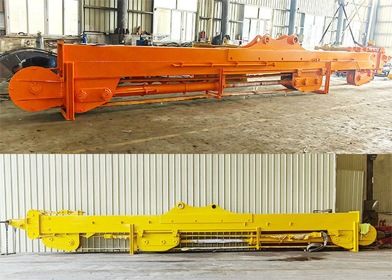 0.4-2.5cbm Excavator Attachment Hydraulic Telescopic Arm With Clamshell Grab เครื่องขุดถัง
