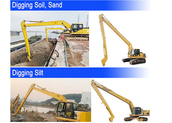 0.4 Cbm Excavator Long Reach Boom กับ Shaogang Q355B กระบอกถัง