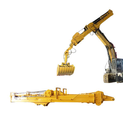 0.4-2.5cbm Excavator Attachment Hydraulic Telescopic Arm With Clamshell Grab เครื่องขุดถัง