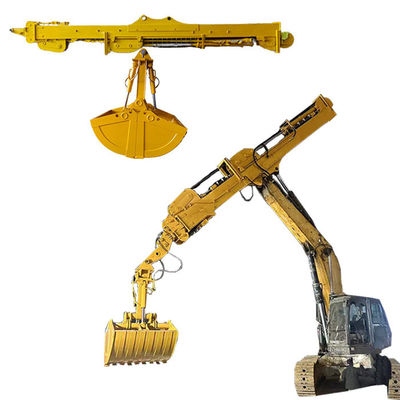 3 ส่วน Excavator Telescopic Boom Dipper Arm ด้วย 0.4cbm ถึง 2.5cbm เบ็คเก็ต