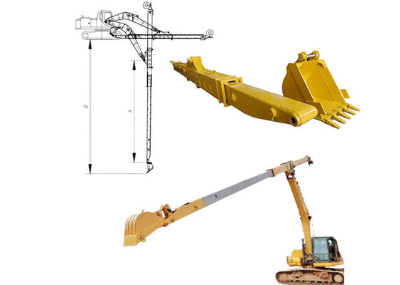 Q690D HG785 Excavator Telescopic Boom Long Reach Boom ด้วยความลึกในการขุด 16 เมตร