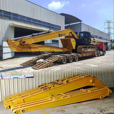 OEM Custom Length Long Reach Boom Arm สําหรับเครื่องขุดงานการถล่ม