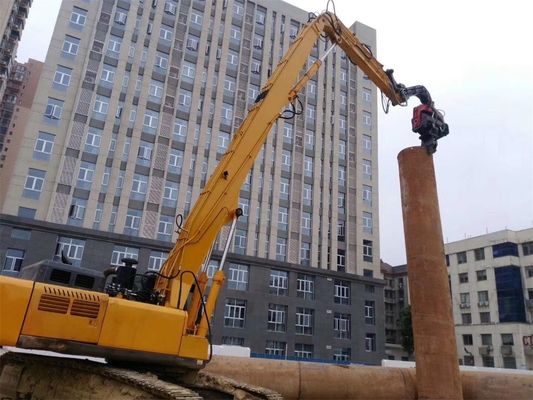 Excavator Mounted Sheet Pile Driver Long Reach Arm, Excavator Pile Boom Arm เครื่องขุดขุดขุดขุดขุดขุดขุด