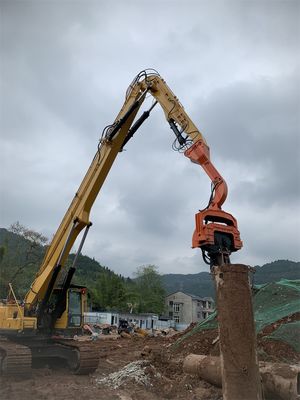 Excavator Mounted Sheet Pile Driver Long Reach Arm, Excavator Pile Boom Arm เครื่องขุดขุดขุดขุดขุดขุดขุด