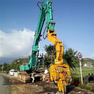 สีที่กําหนดเอง Excavator ค้อนขับขี่ Boom Arm กับ Hammer Auger การติดตั้ง