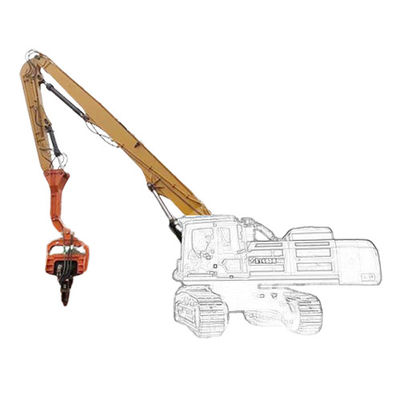สีที่กําหนดเอง Excavator ค้อนขับขี่ Boom Arm กับ Hammer Auger การติดตั้ง