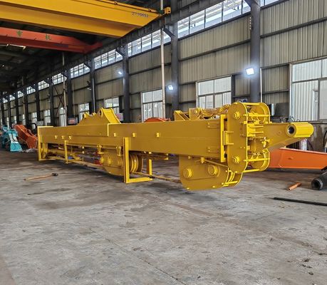 Excavator Telescopic Arm With Clamshell Bucket สําหรับการขุดพื้นฐานบ้าน