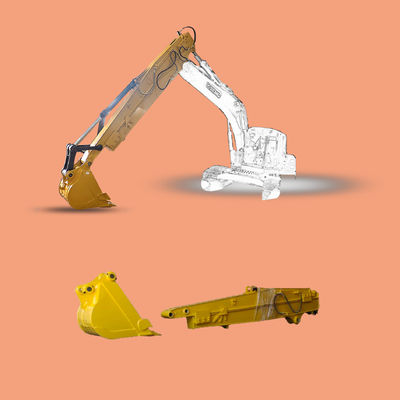 Q355B Excavator Telescopic Boom Dipper Arm ระยะยาว ทนทานการสกัด