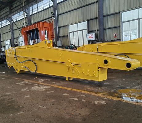 Q355B เครื่องขุดไฮดรอลิก แอร์มเลื่อน ขุดแขนยาวสําหรับโครงก่อตั้ง