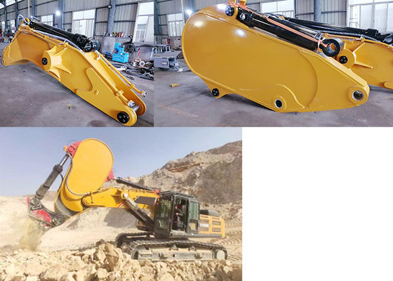 อุปกรณ์ขุดหินประสิทธิภาพสูง บูมหินและแขนที่มี Ripper สําหรับแมว Hitachi Komatsu