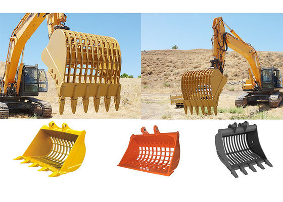 CAT HITACHI KOMATSU Excavator Sieve Bucket Excavator Attachments เครื่องขุดขุด