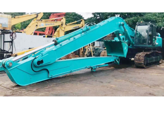 SK220 Long Reach Boom Excavator 16M ใช้ Shaogang Q355B การปั่นที่ดีกว่า