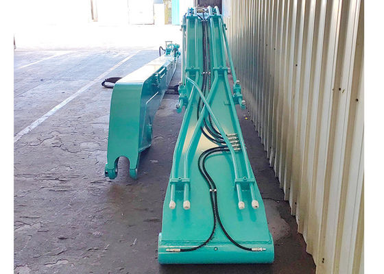 SK220 Long Reach Boom Excavator 16M ใช้ Shaogang Q355B การปั่นที่ดีกว่า
