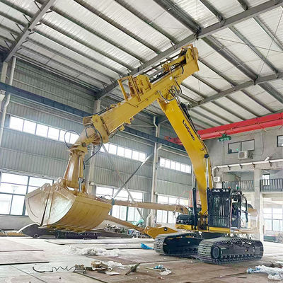 BS900E Excavator Telescopic Arm With Clamshell Bucket Welding Multi-strand Wire Ropes สายใยสายใยหลายสาย