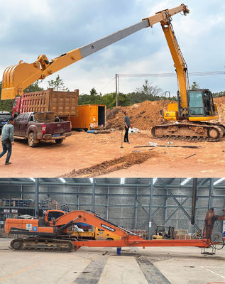 ภาระหนักสองส่วน Telescopic Arm Excavator Telescopic Boom สําหรับการก่อสร้าง