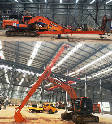 Excavator Telescopic Boom Telescopic Stick สําหรับงานบ่อท่อนท่าแม่น้ํา