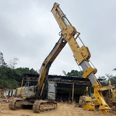 Excavator Telescopic Arm With Clamshell Bucket สําหรับการขุดพื้นฐานบ้าน