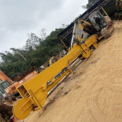 Excavator Telescopic Arm With Clamshell Bucket สําหรับการขุดพื้นฐานบ้าน