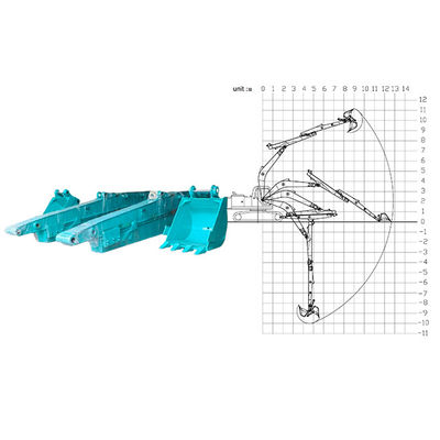 10M Excavator Telescopic Arm การปั่นที่ดีกว่าสําหรับ Kobelco ฮิตาชิ แคท