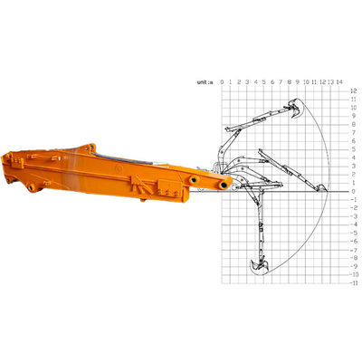 Shaogang Q355B Excavator Telescopic Arm With Standard Bucket การเชื่อมเทเลสโกปิกที่มีประสิทธิภาพที่ดีกว่า