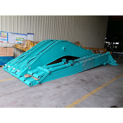 SK220 Long Reach Boom Excavator 16M ใช้ Shaogang Q355B การปั่นที่ดีกว่า