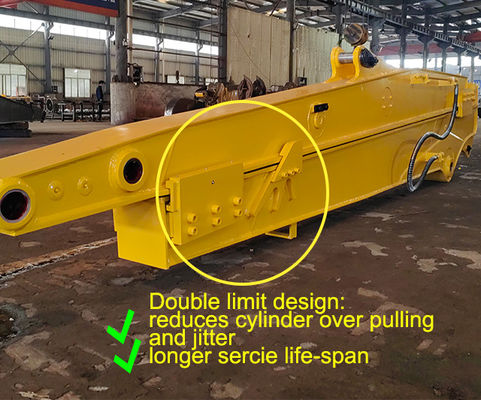 Excavator Long Reach Boom และแขนโทรทรรศน์