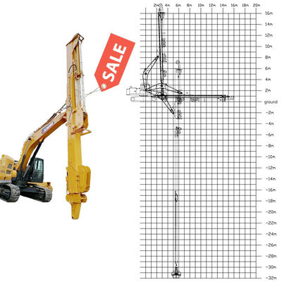 Clamshell Telescopic Arm With Clamshell Bucket Grapple Digging House Foundation มือโทรทรรศน์ Clamshell พร้อมกับถัง Clamshell จับถัง