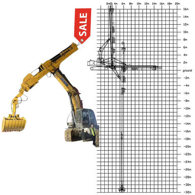 30m 32m Telescopic Dipper Arm With Clamshell Bucket Grapple (แขนปลาปลาปลาปลาปลาปลาปลา)