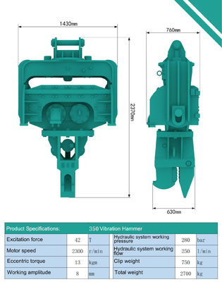 รถขุดตอกเสาเข็ม รถขุดตอกเสาเข็มแบบสั่น สำหรับ Hitachi