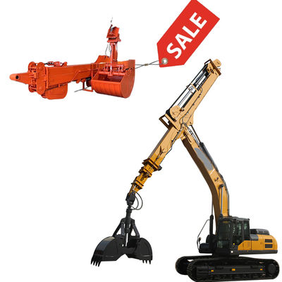 Top 1 Excavator Telescopic Arm Dipper Stick 28m Clamshell Bucket Grab