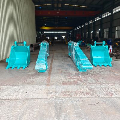 ZH OEM ที่กําหนดเอง Q355B 8M 10M 11M 12M Excavator Long Reach Arm Long Reach Excavator Boom Excavator Sliding Arm สําหรับการบดและทําความสะอาดแม่น้ํา