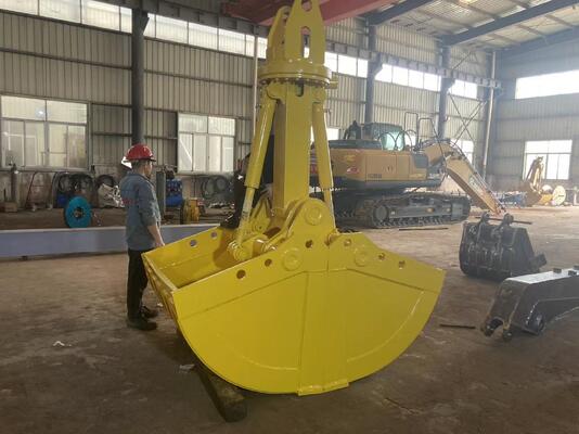 เครื่องขุด 1-1.5cbm Clamshell Grab Bucket, Shell Bucket, Hydraulic Clamshell Excavator Bucket สําหรับเครื่องขุดขนาด 20-30 ตัน