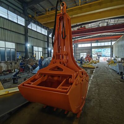 เครื่องขุด 1-1.5cbm Clamshell Grab Bucket, Shell Bucket, Hydraulic Clamshell Excavator Bucket สําหรับเครื่องขุดขนาด 20-30 ตัน