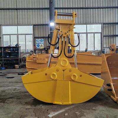 เครื่องขุด 1-1.5cbm Clamshell Grab Bucket, Shell Bucket, Hydraulic Clamshell Excavator Bucket สําหรับเครื่องขุดขนาด 20-30 ตัน