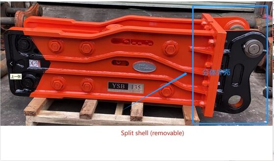 ค้อนทุบไฮดรอลิกสำหรับงานหนักเครื่องมือรื้อถอนอันทรงพลังสำหรับรถขุดขนาดเล็ก 0.5-10T เครื่องจักรก่อสร้างขนาดเล็ก